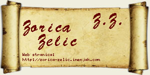 Zorica Zelić vizit kartica